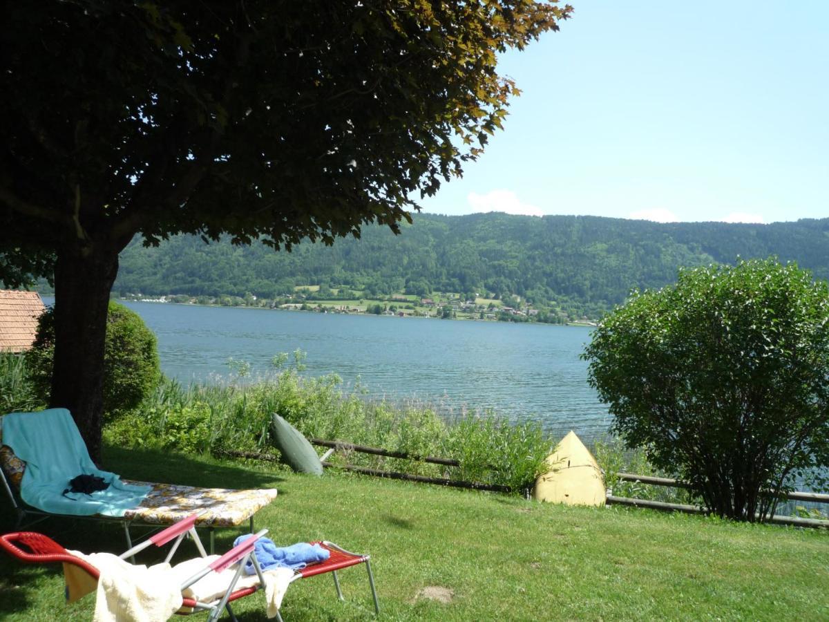 Maren Seeblick Appartement Haus Haensel&Gretel Direkt Am Ossiacher See Mit Hallenbad Stiegl Exterior photo